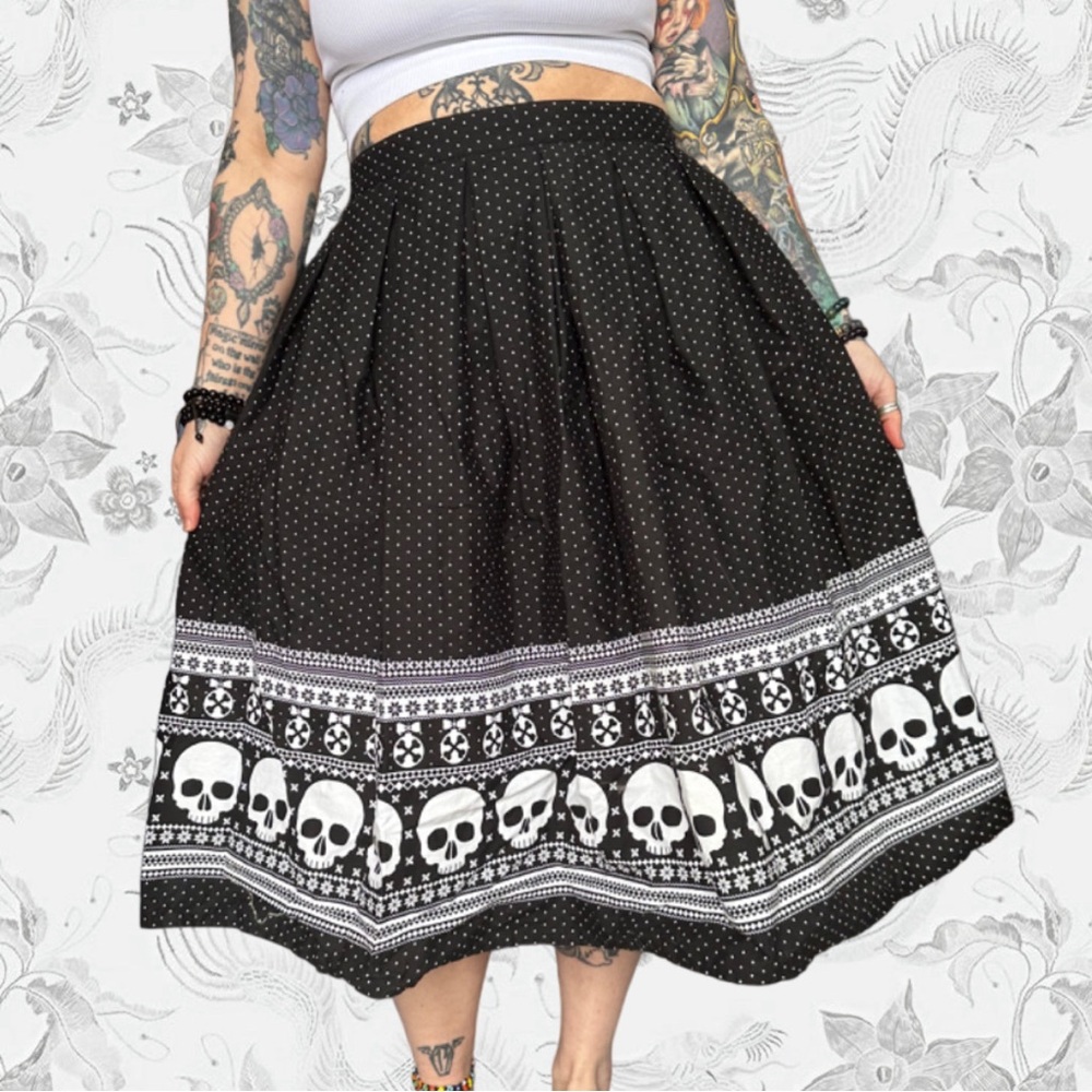 HELL BUNNY Vintage 50s Swing Skirt